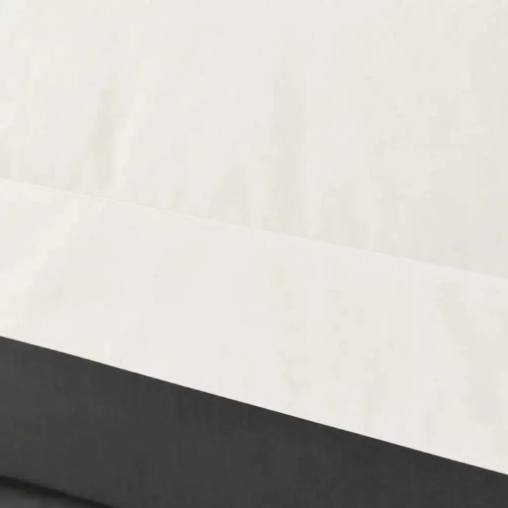 Cream cotton 200TC Oxford duvet cover set, no satin stitch – close-up view | Linen & Co