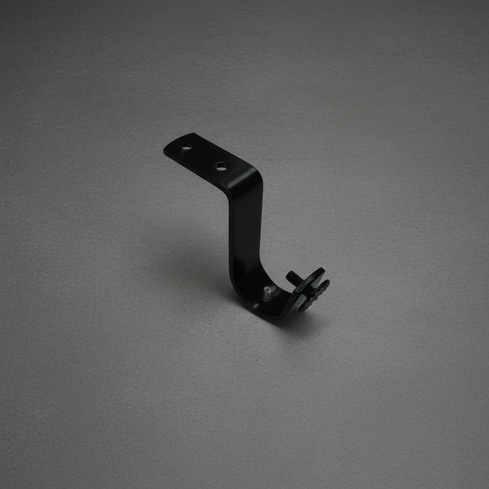 25mm Black Ceiling Curtain Rod Bracket - Premium Hospitality Hardware Linen and Co