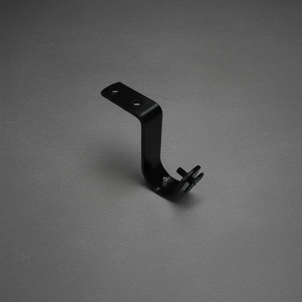 25mm Black ceiling curtain rod bracket - Linen and Co
