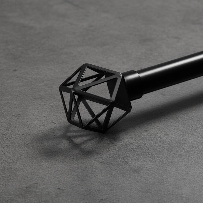 Care notes imagery for 25mm Black Steel Curtain Rod Finials & U-Arm