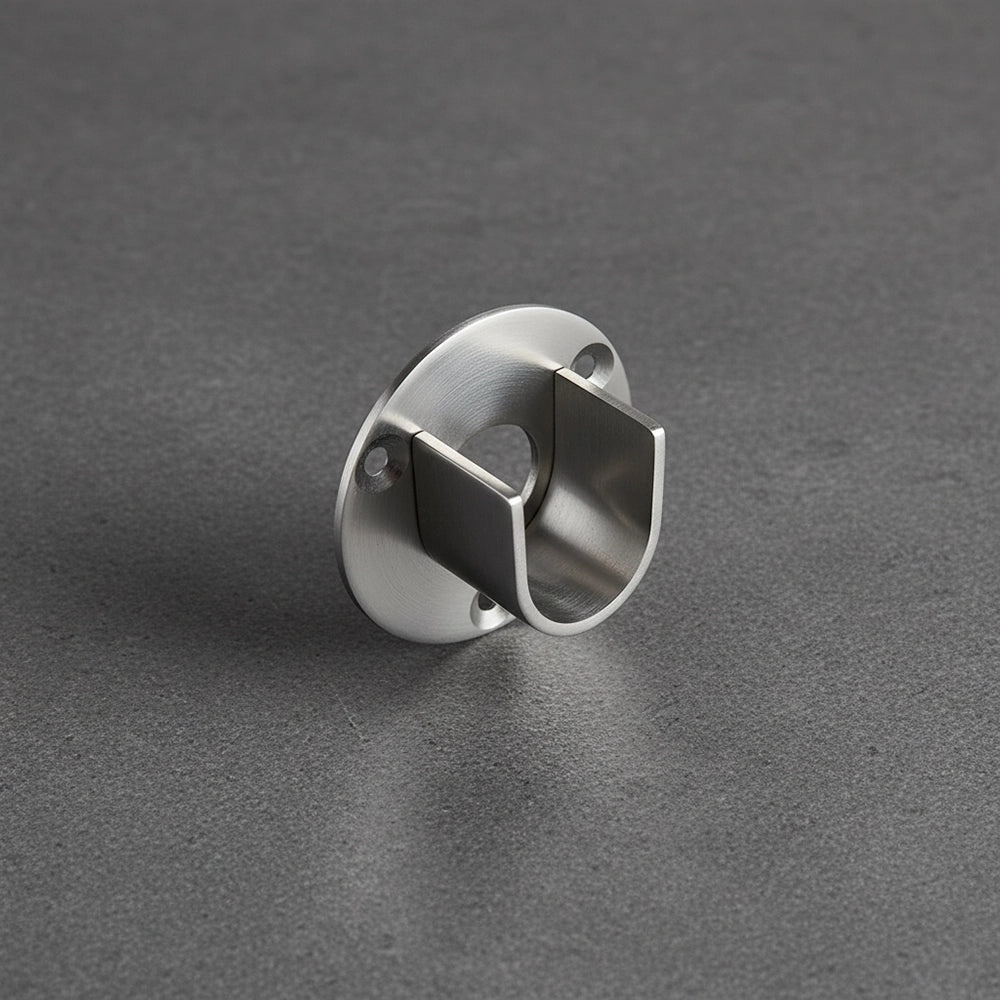 25mm Adjacent Bracket Stainless Steel Curtain Rod - Premium Hospitality Hardware Linen and Co