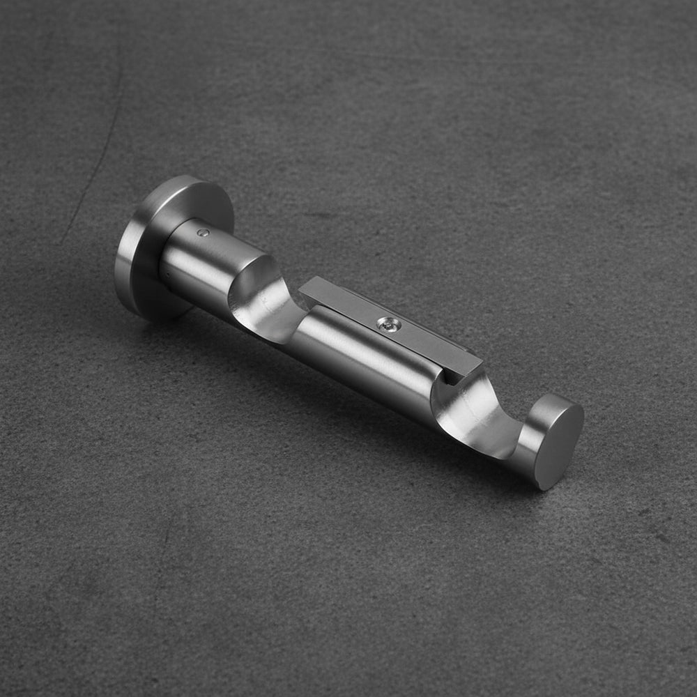 25mm Barrel Double Bracket Stainless Steel Curtain Rod - Premium Hospitality Hardware Linen and Co