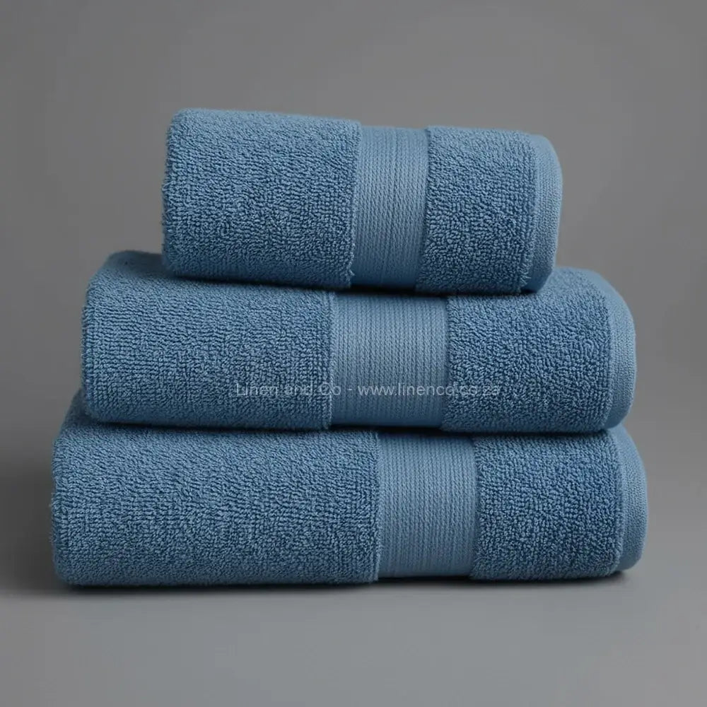 French Blue bath towel from Linen and Co Hotel Collection - premium cotton terry hospitality textile