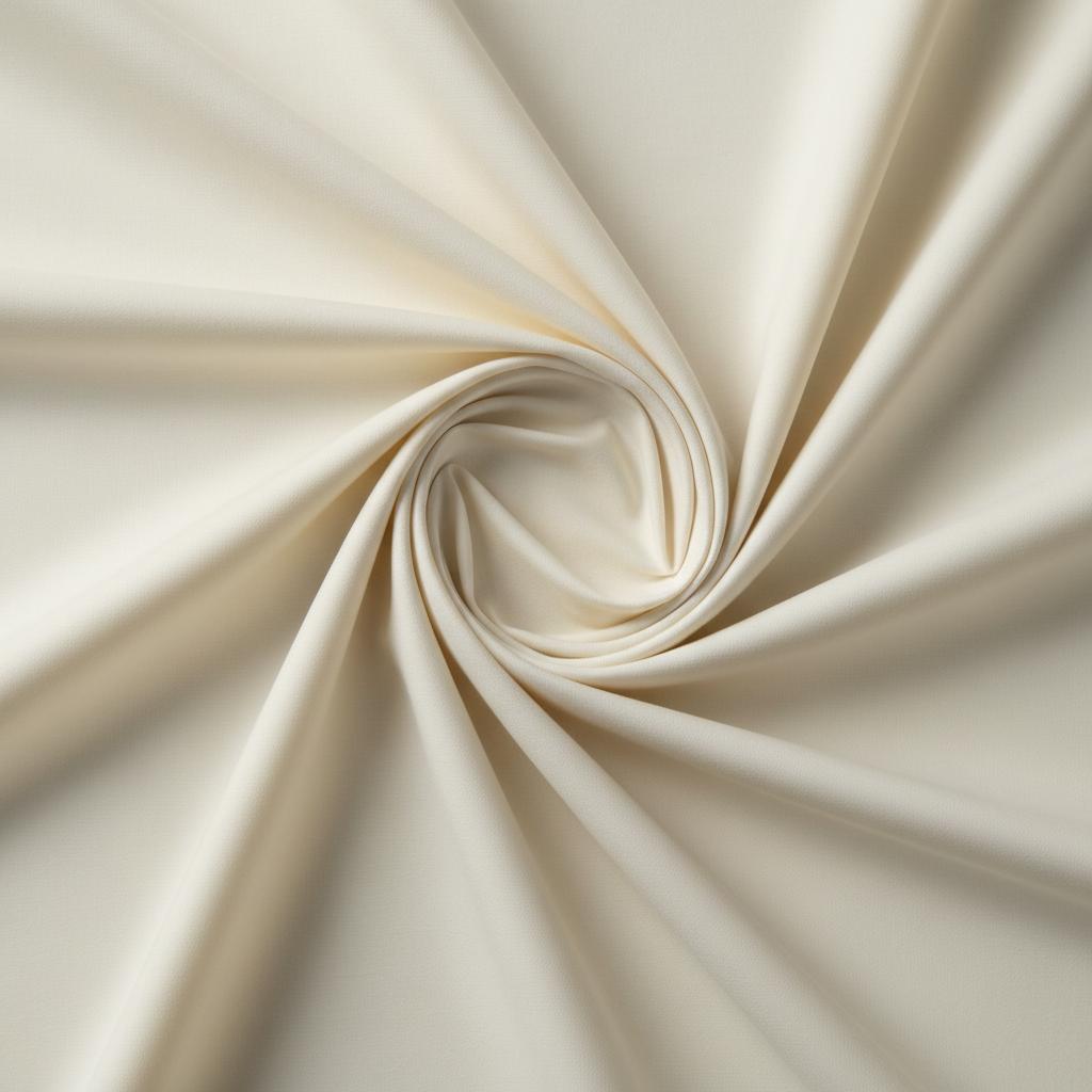 Linen & Co Cream Cotton Percale Fabric Close-Up - Premium Hospitality Textile Showing Luxurious Drape and Quality