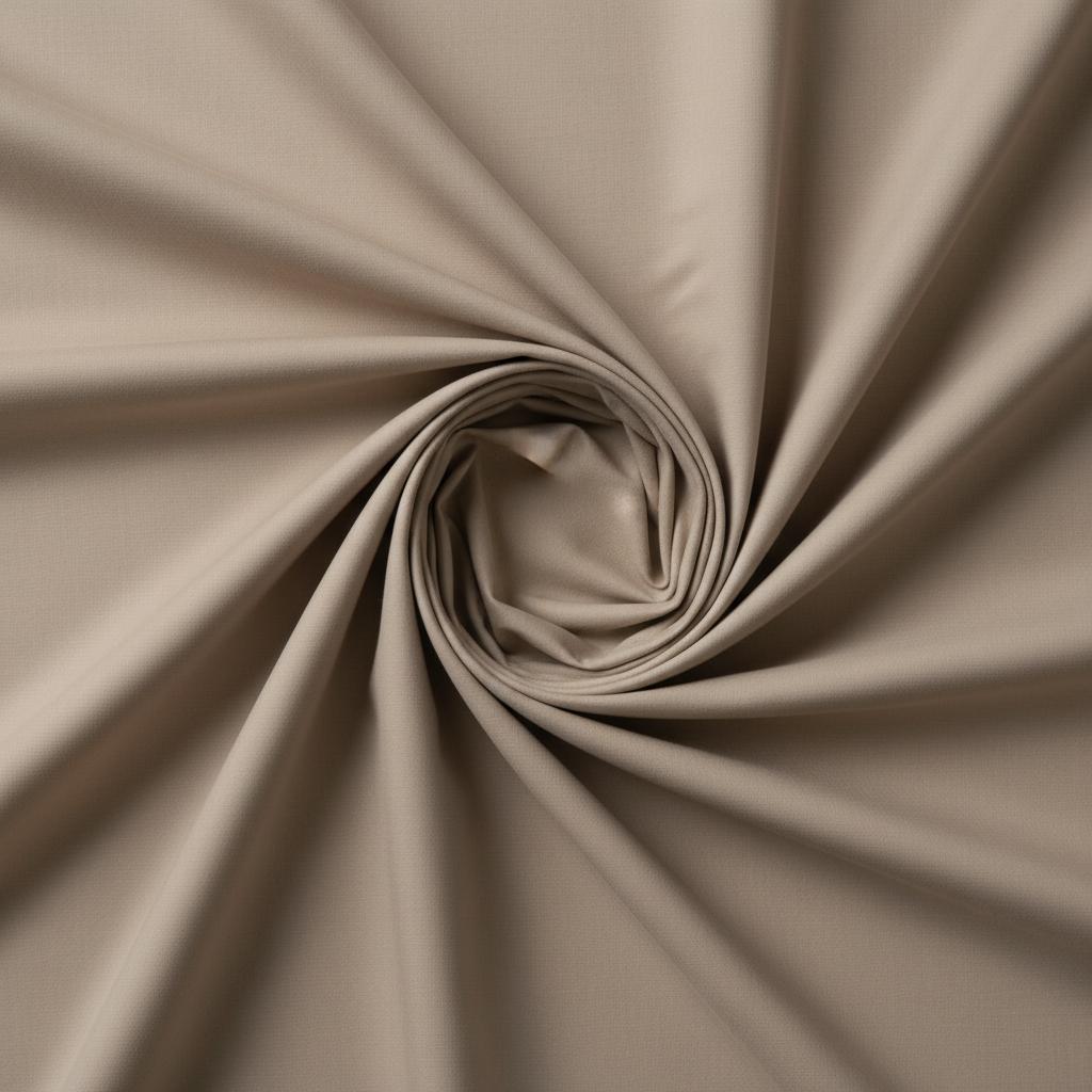 Linen & Co Stone Cotton Percale Fabric Close-Up - Premium Hospitality Textile Showing Luxurious Drape and Quality