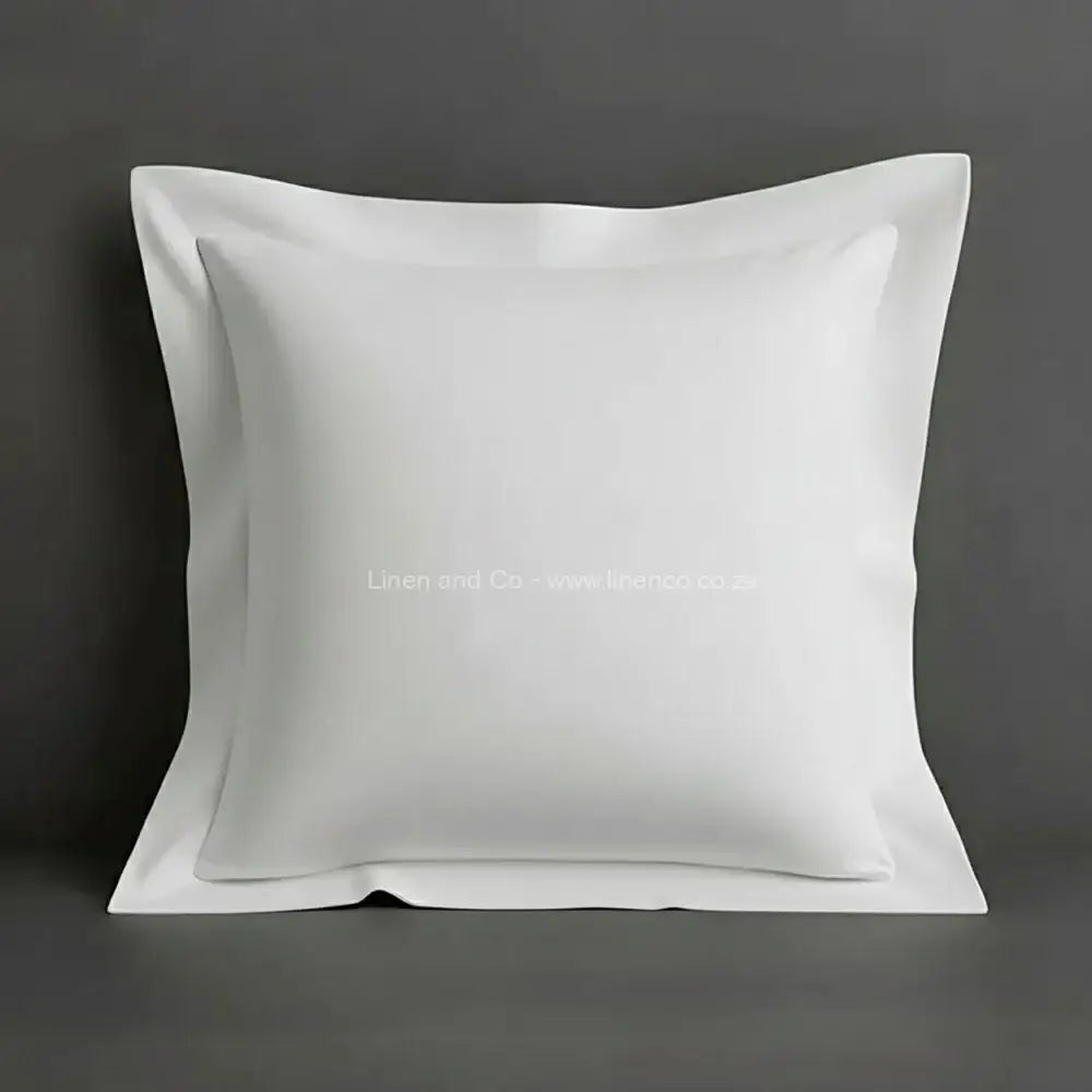 Pillow case white continental oxford border with grey background luxury hotel bed linen by Linen and Co