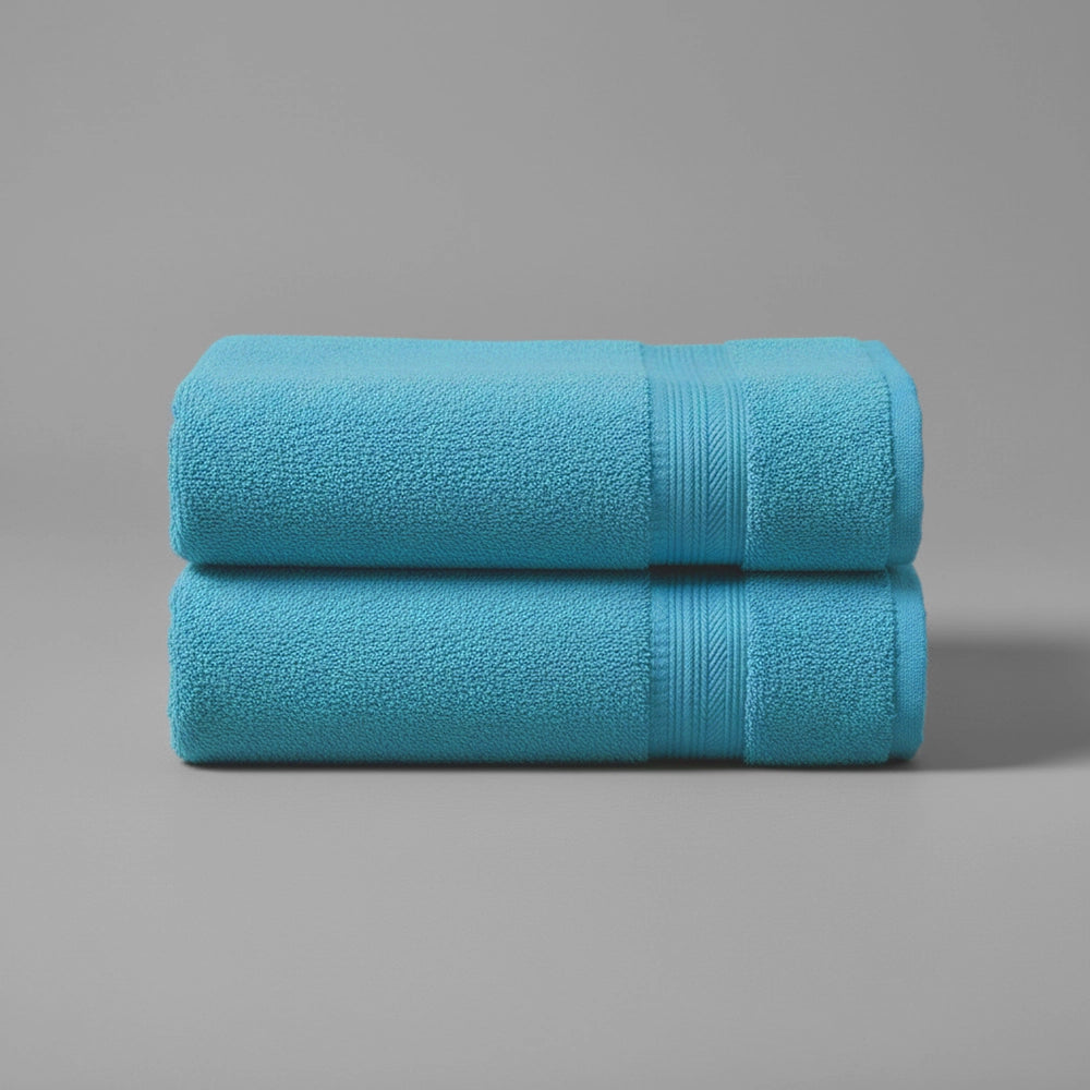Teal Bristol Big and Soft bath towels by Linen and Co - luxury hospitality face towel