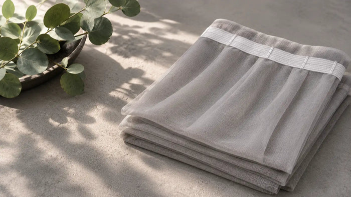 Care notes imagery for Arissa Sheer Ready-Made Taped Curtain
