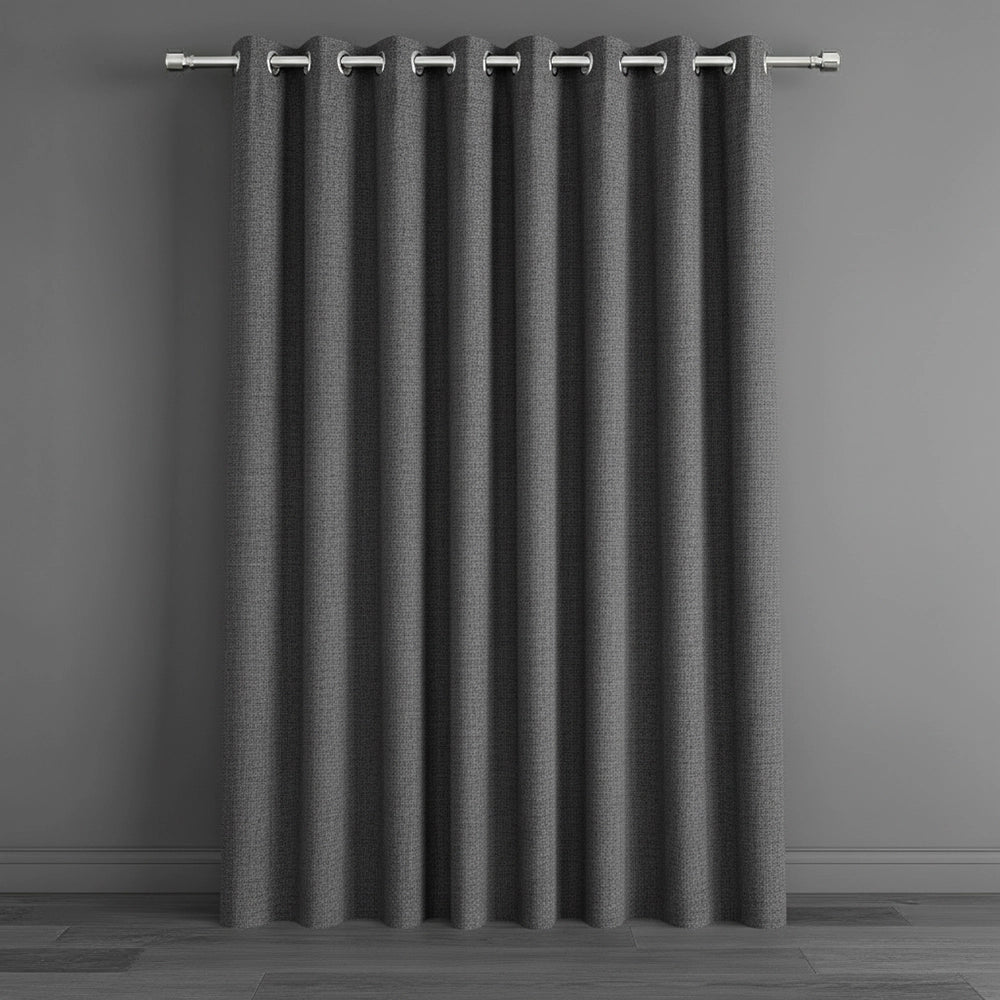 Ash eyelet 100% blockout curtain by Linen and Co - premium hospitality curtains
