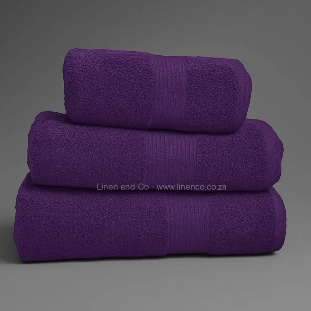 Aubergine Purple bath towels - quality hospitality bath linen by Linen and Co