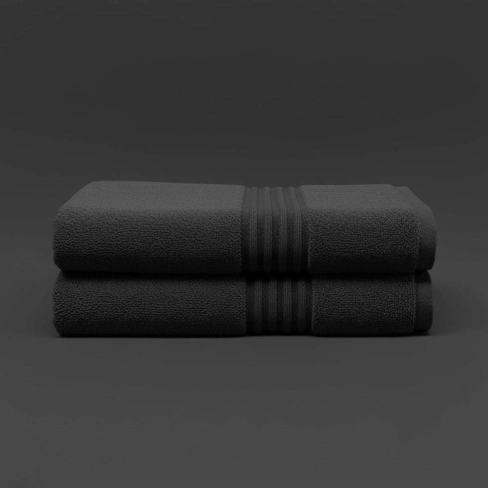 Charcoal Grey Glodina snag-free bath towels premium hospitality bath linen by Linen and Co
