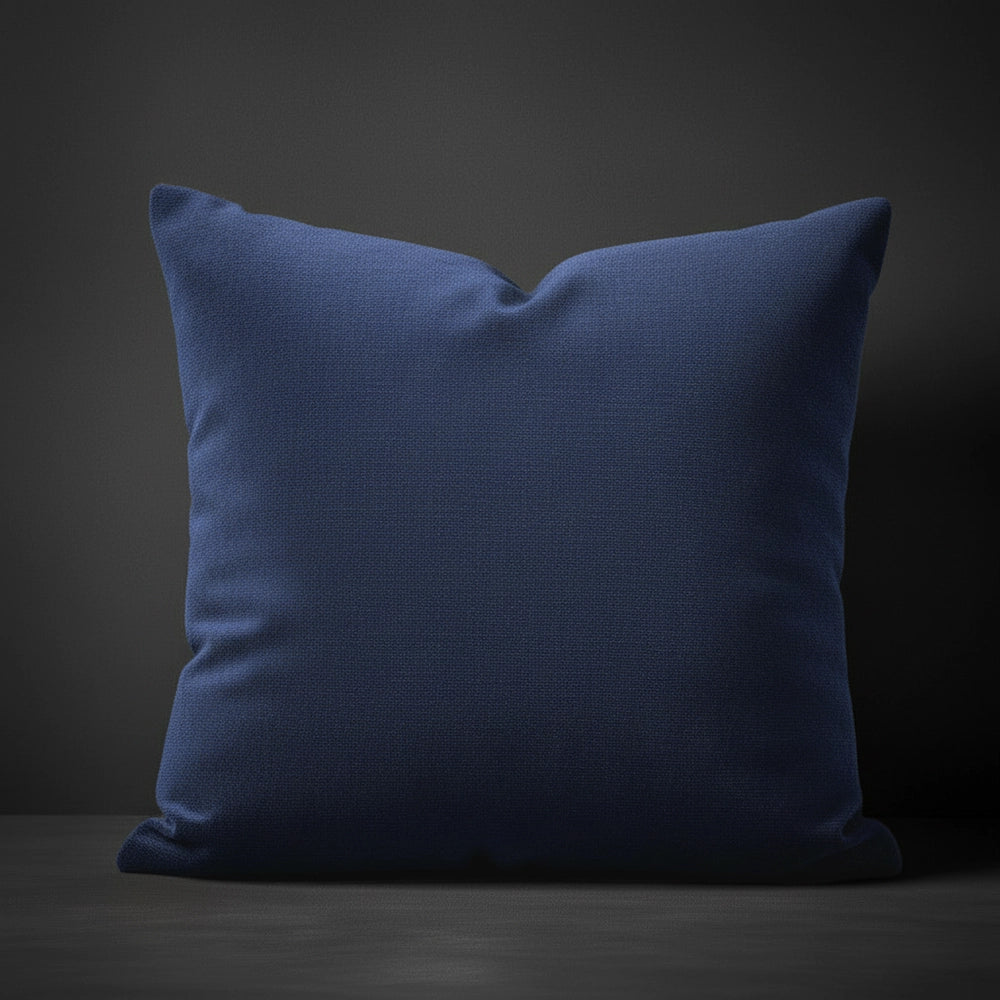 Navy Blue chenille scatter cushion by Linen and Co - luxury hospitality bedding