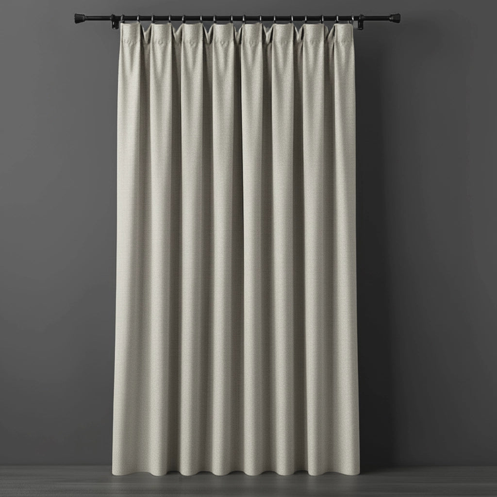 Cream (Oyster)l taped woven blockout curtain by Linen and Co - premium hospitality curtains
