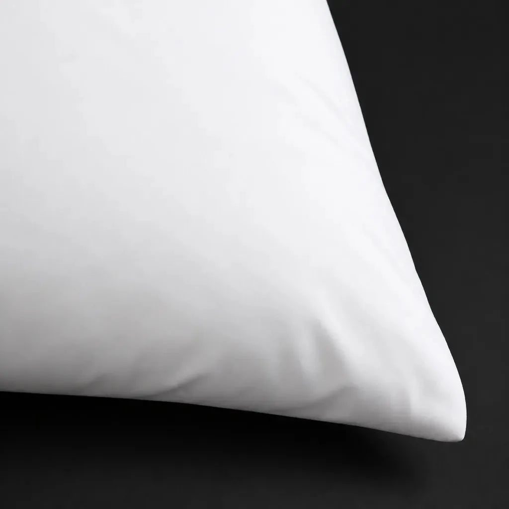 White 200TC plain duvet cover with no satin stitch - close-up detail - Linen and Co