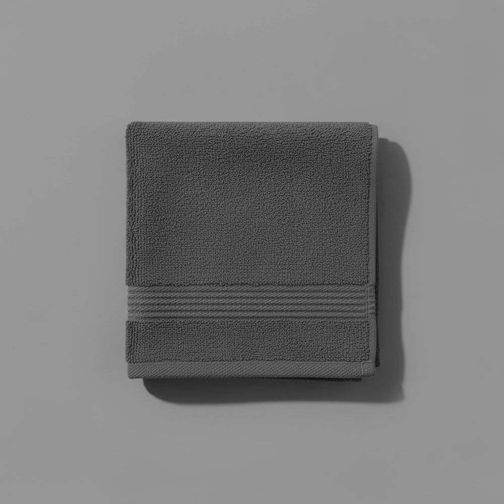 Dark Grey Bristol Big and Soft face cloth by Linen and Co - luxury hospitality face towel