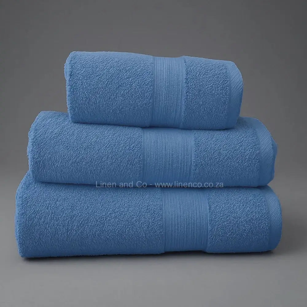 Denim Blue bath towels - quality hospitality bath linen by Linen and Co