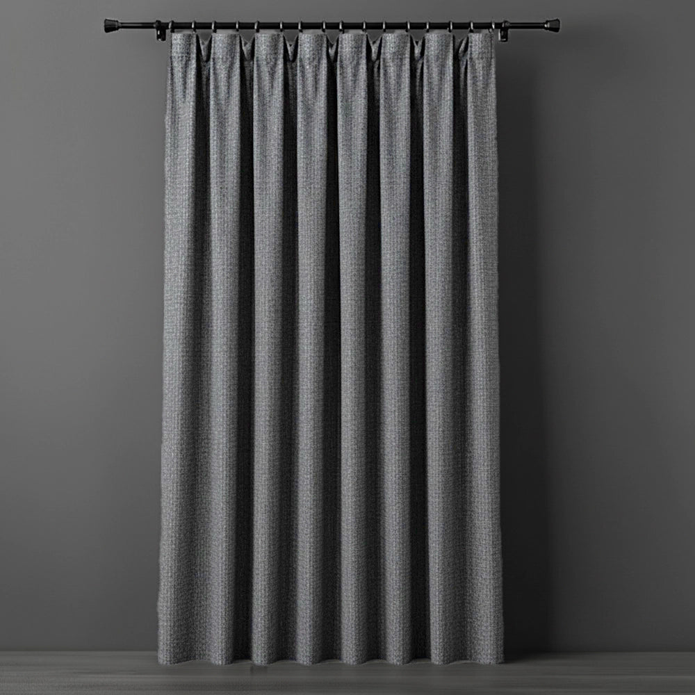 Dove grey taped blockout curtain by Linen and Co - premium hospitality curtains