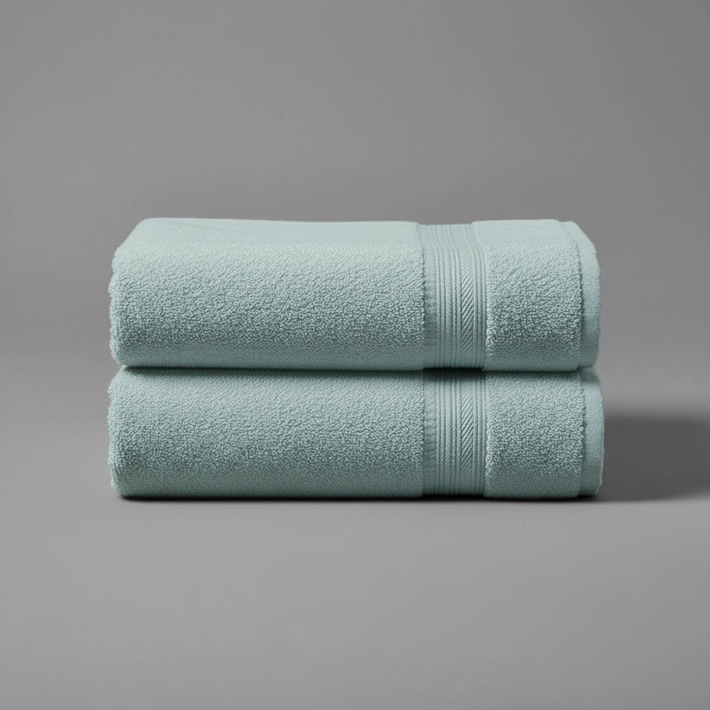 Duck Egg Bristol Big and Soft bath towels by Linen and Co - luxury hospitality face towel