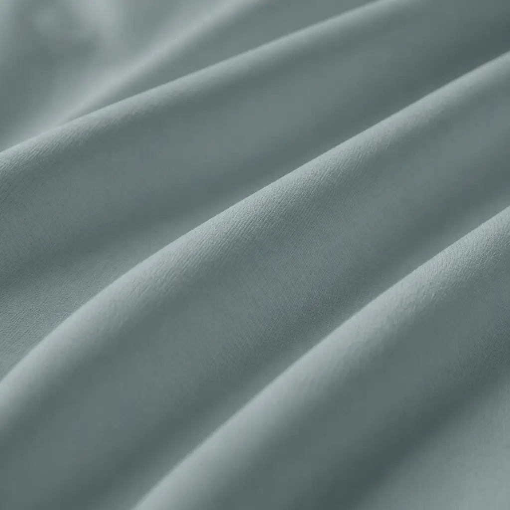 Duck Egg Polycotton Percale 200TC Fitted Sheets fabric texture close up - Linen and Co