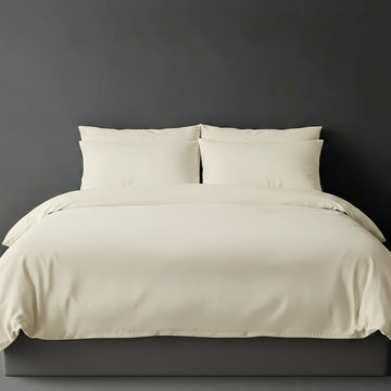 Cream duvet cover with no satin stitch - Linen and Co