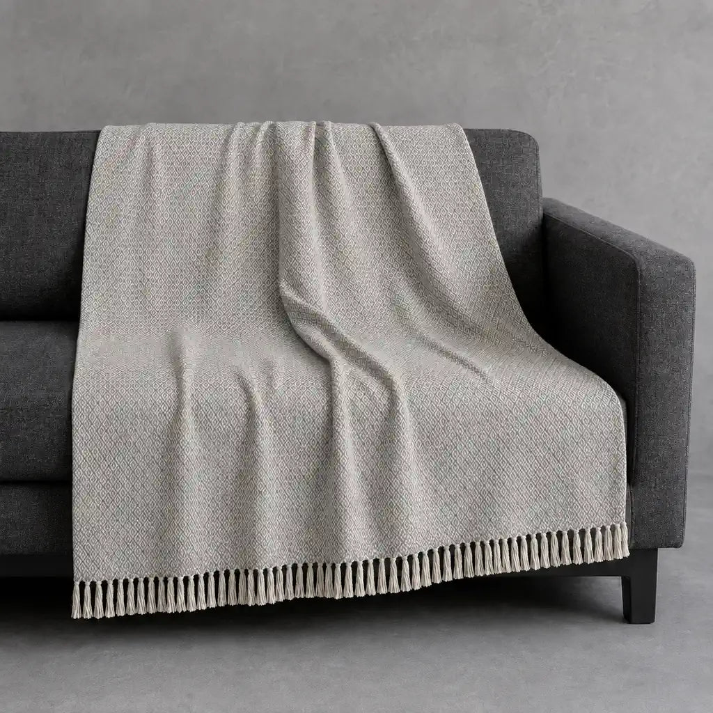 Elvira Cotton Throw in Platinum #Colour_Platinum