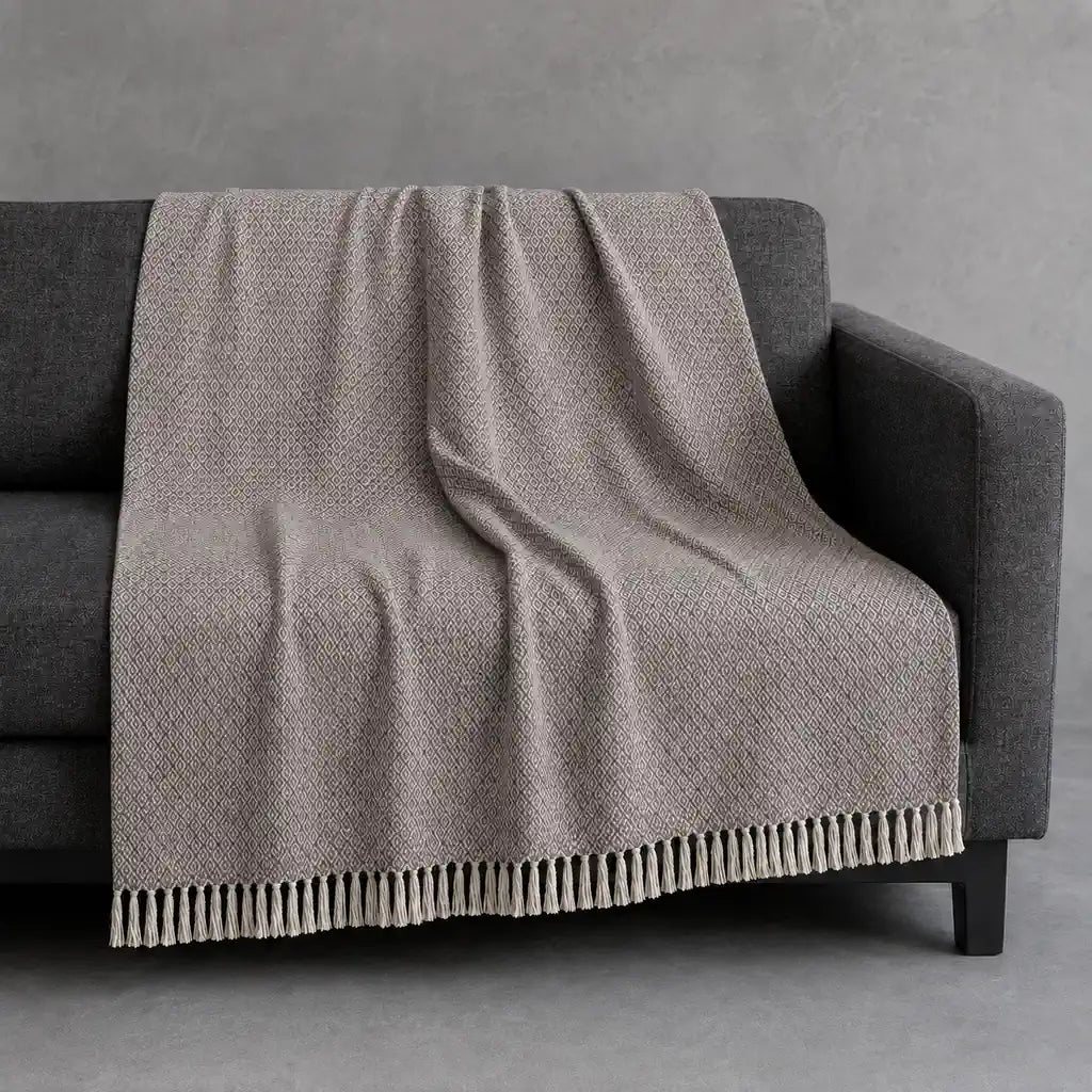 Elvira Cotton Throw in Stone #Colour_Stone