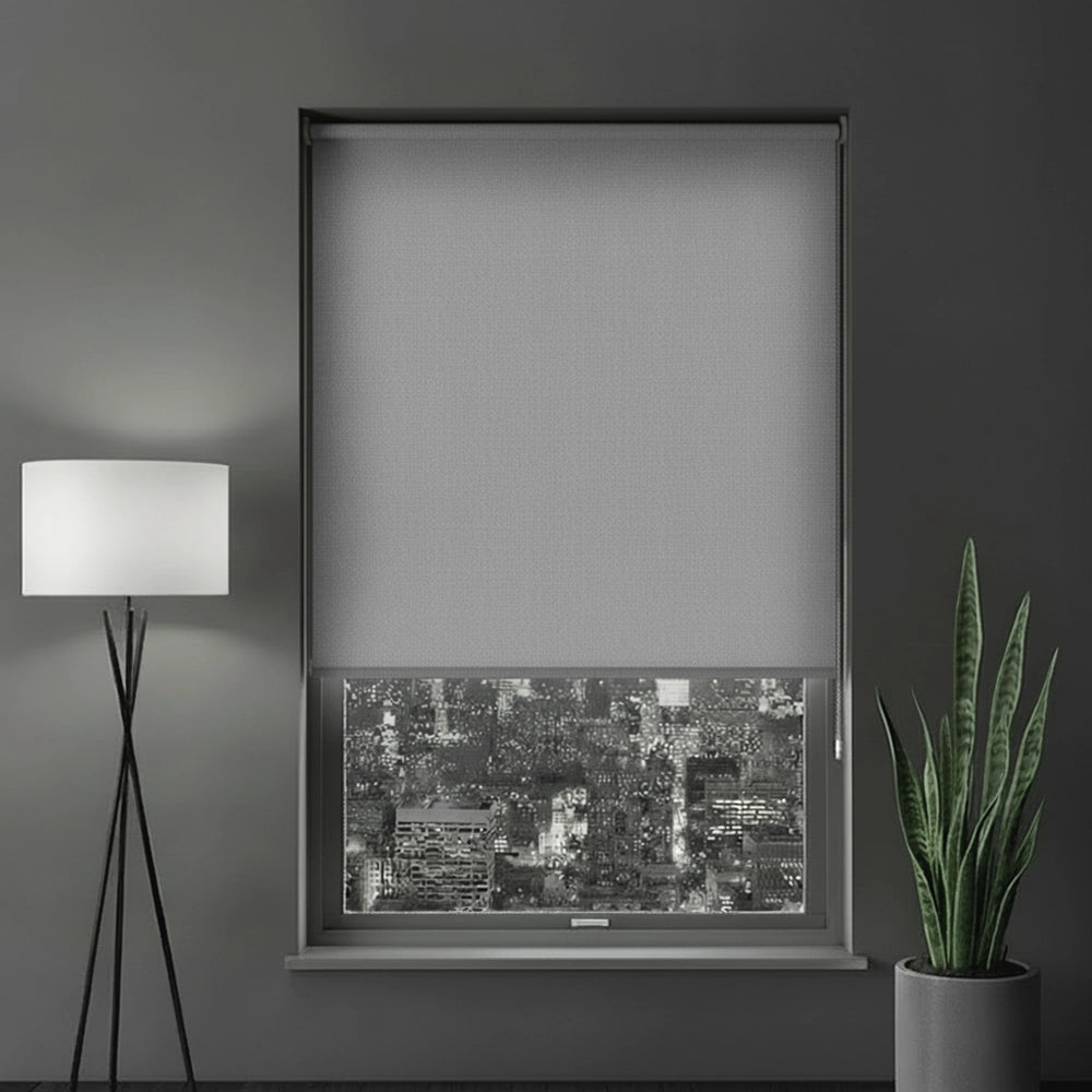 Grey Blockout Roller blind by Linen and Co - premium hospitality window blinds