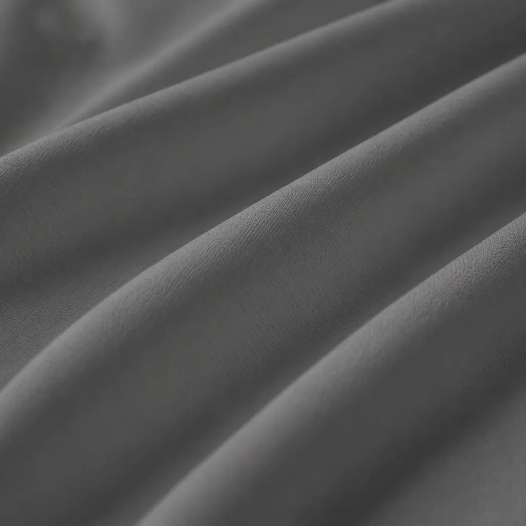 Grey Polycotton Percale 200TC Fitted Sheets fabric texture close up - Linen and Co
