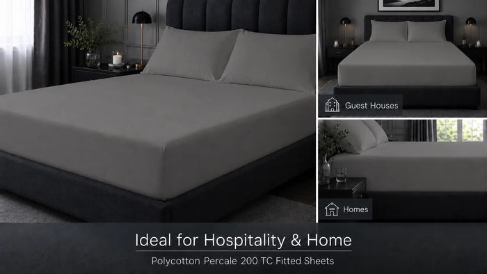 Ideal uses for Grey Polycotton 200TC Fitted Sheet