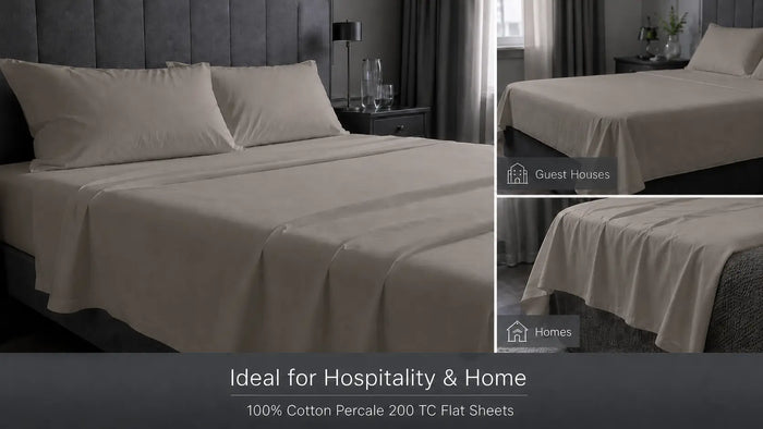 Ideal uses for Stone Cotton 200TC Flat Sheet