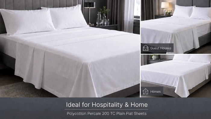 Ideal uses for White Polycotton 200TC Flat Sheet