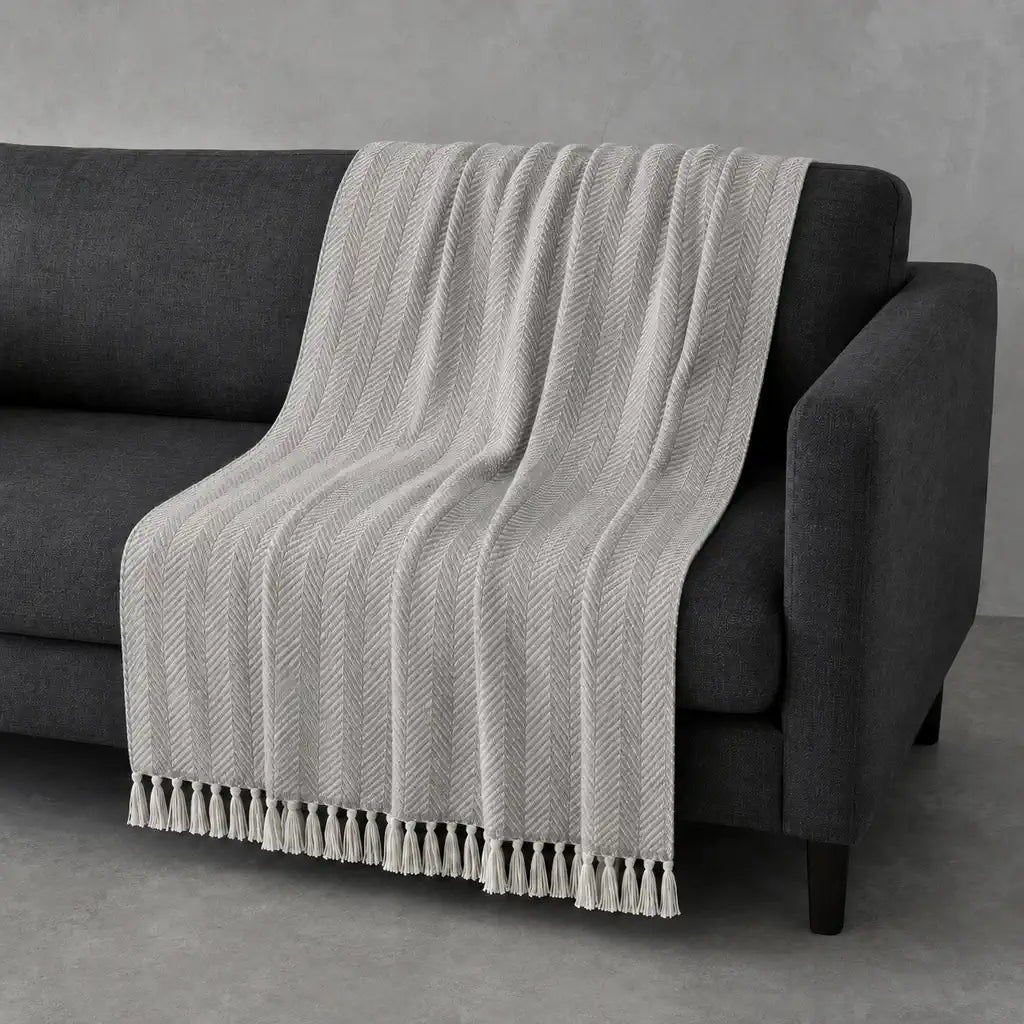 Joy Cotton Throw in Platinum #Colour_Platinum
