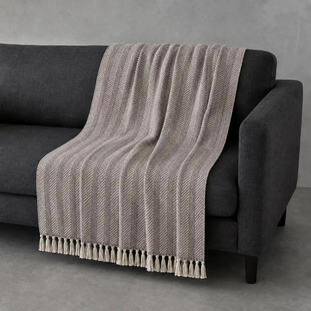Joy Cotton Throw in Stone #Colour_Stone