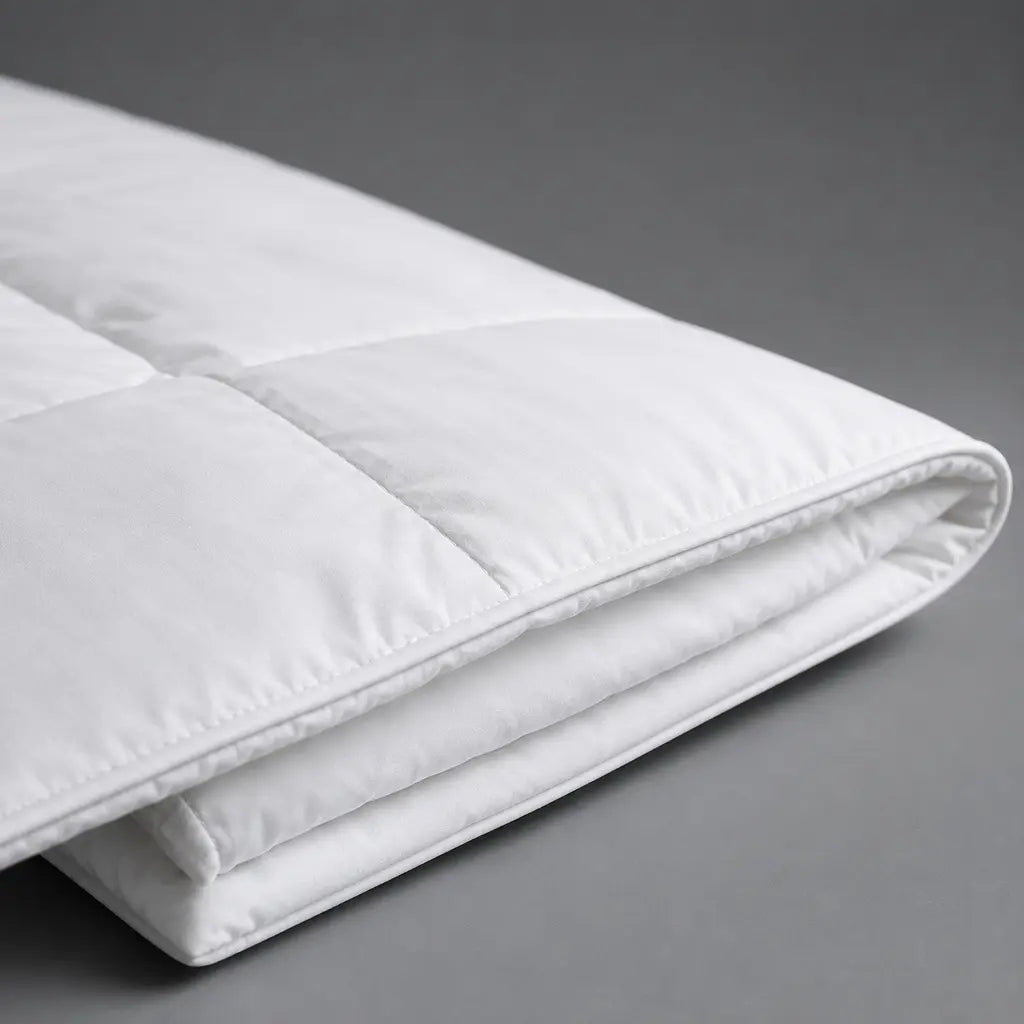 Natural Cotton Duvet Inner close-up showing its matte shell and stitching