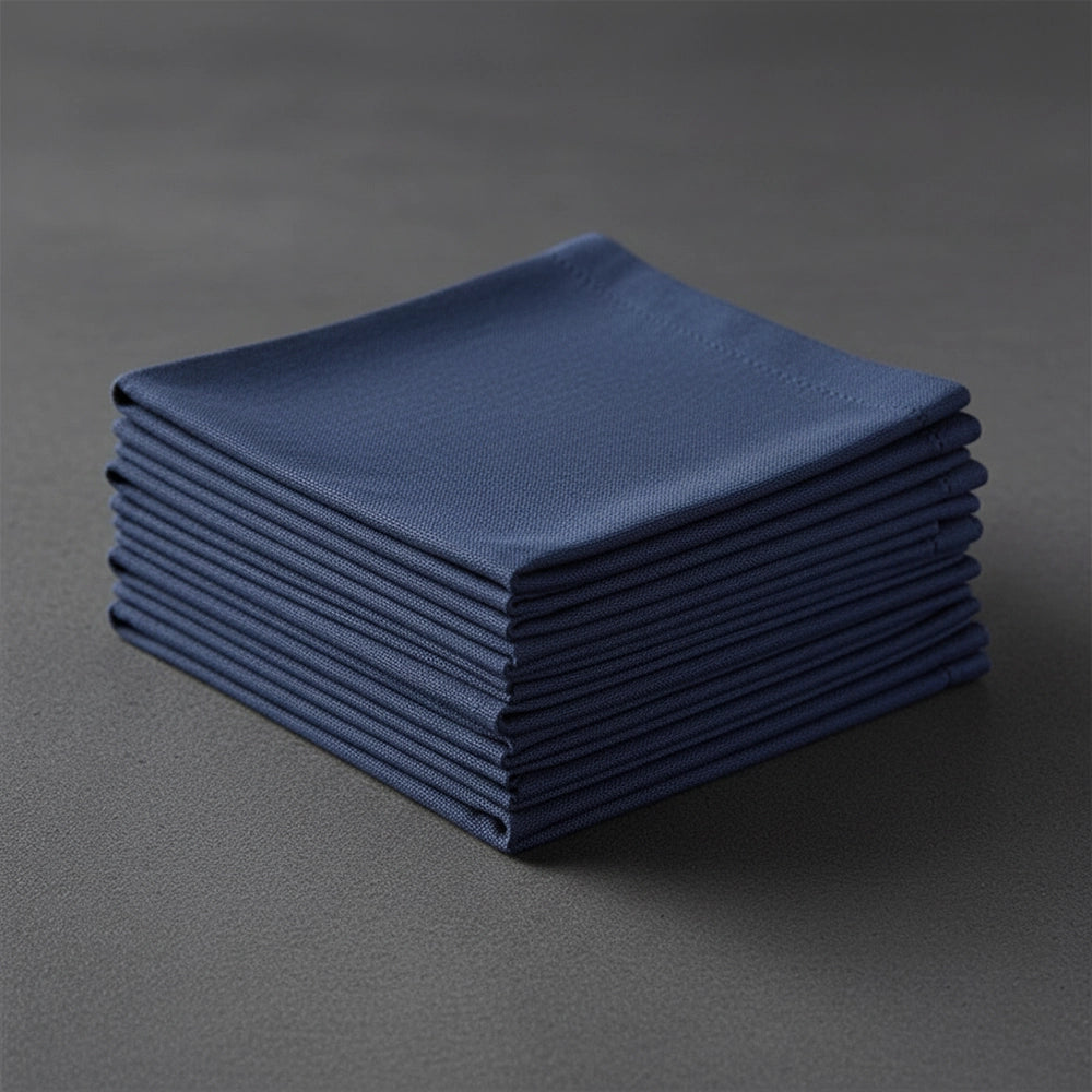Navy Blue Tabling Napkins by Linen and Co - premium hospitality