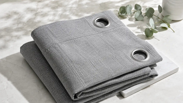 Care notes imagery for Obscura Blockout Ready-Made Eyelet Curtain