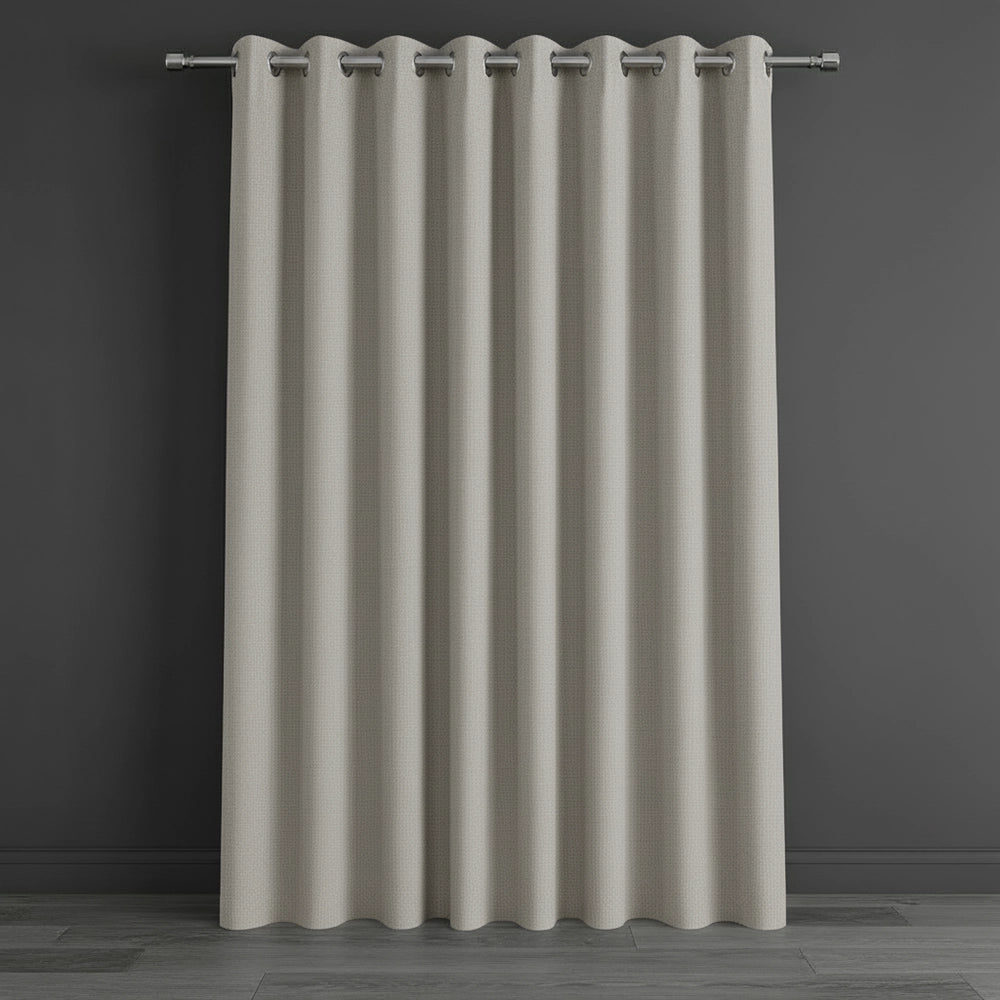 Cream (Oyster) eyelet woven blockout curtain by Linen and Co - premium hospitality curtains