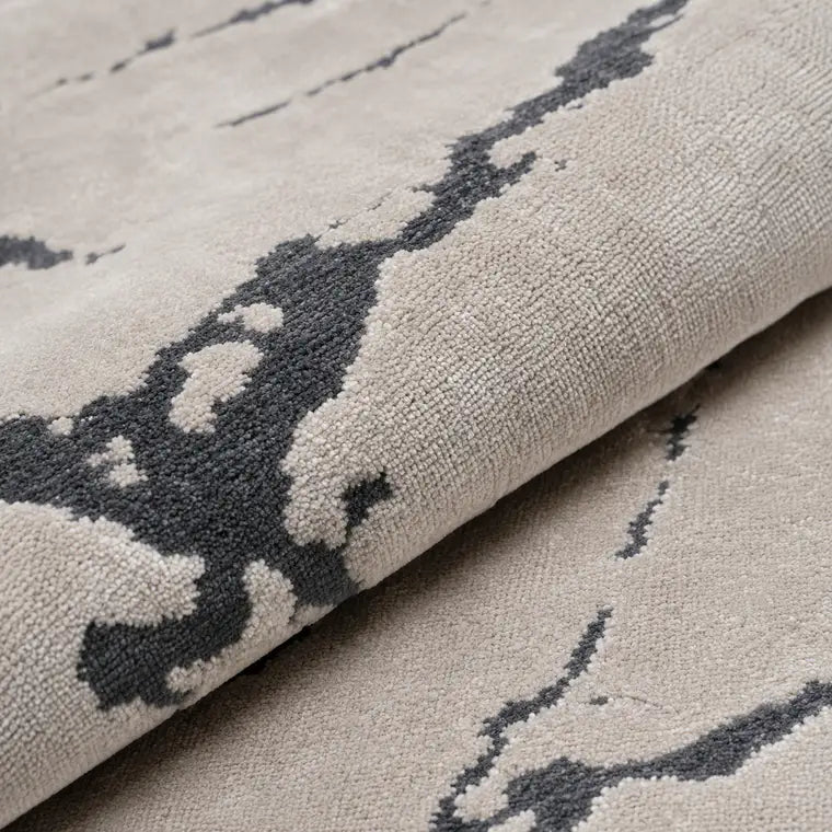 Papini Alpine rug in Stone - close-up detail - Linen and Co