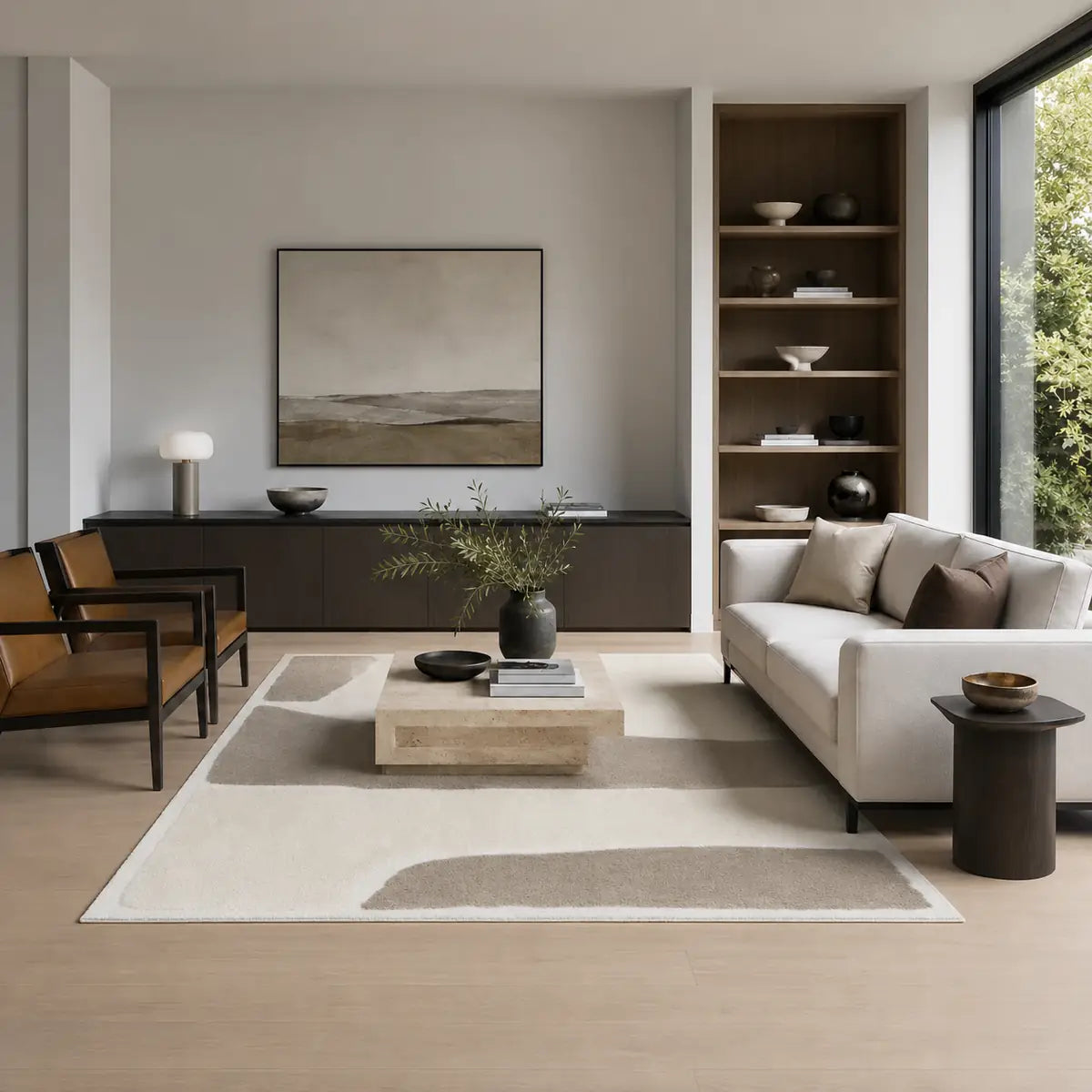 Papini Christy rug in Pumice - lifestyle view - Linen and Co