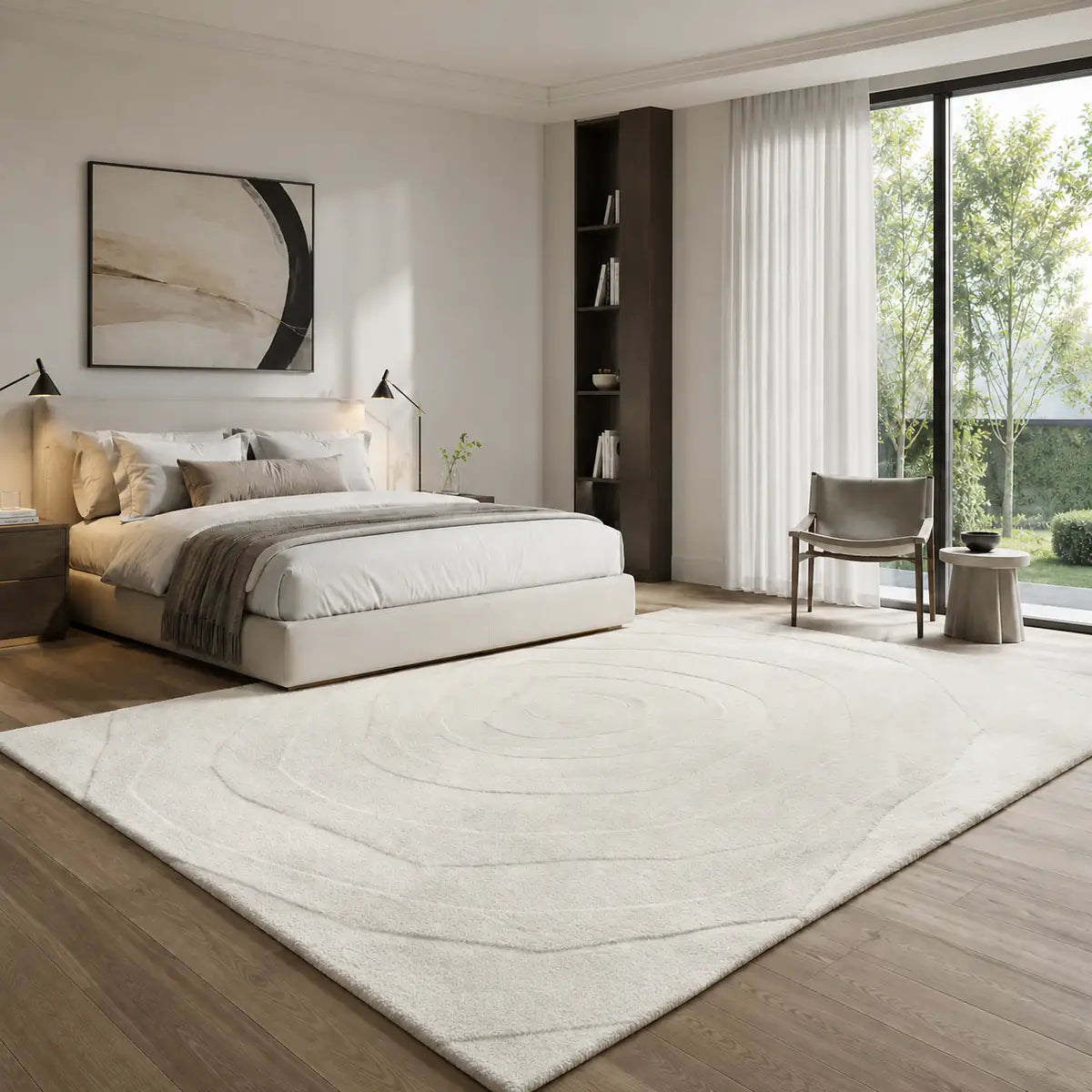 Papini Helix rug in Tusk - lifestyle view - Linen and Co