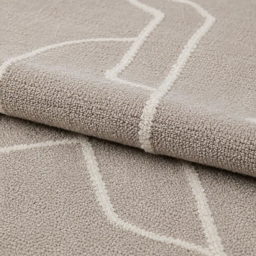 Papini Helsinki rug in Sandcastle - close-up detail - Linen and Co