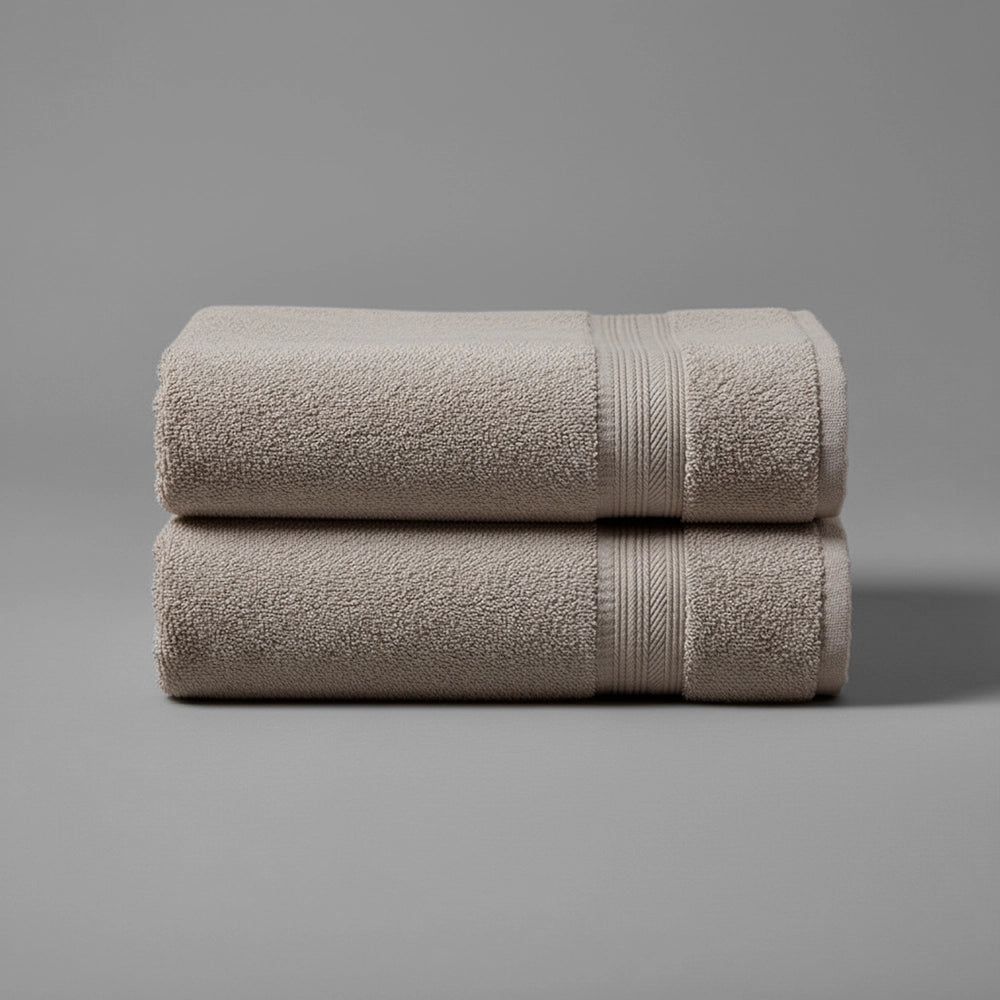 Pebble Bristol Big and Soft bath towels by Linen and Co - luxury hospitality face towel