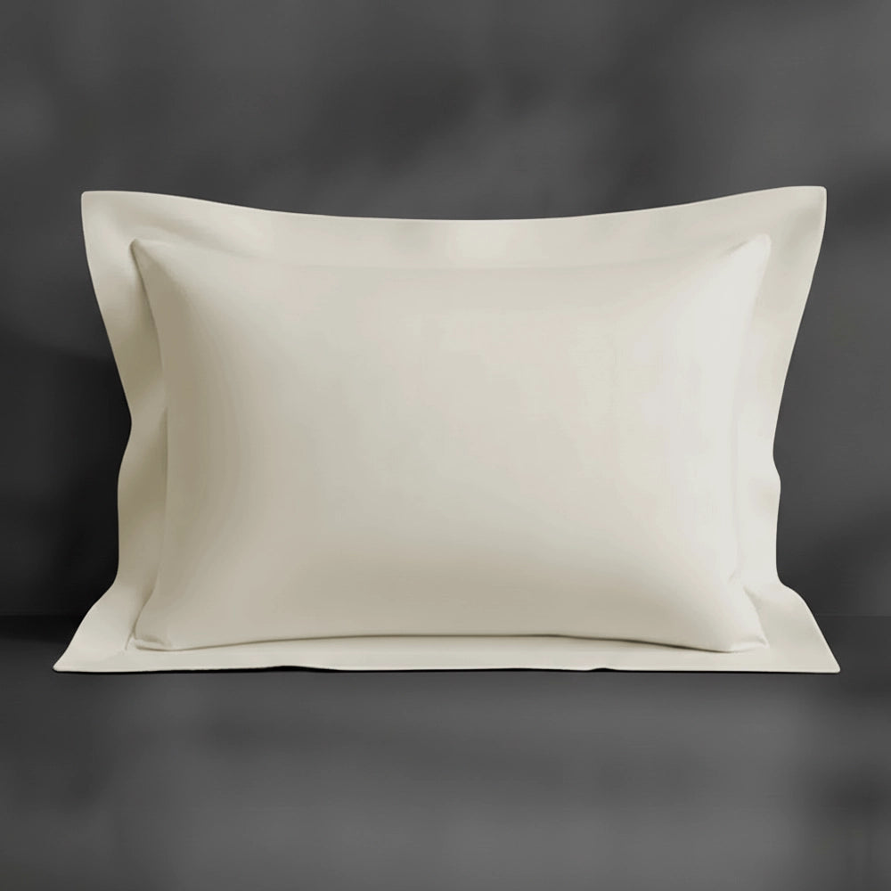 Cream Oxford pillowcase by Linen and Co - premium bed linen