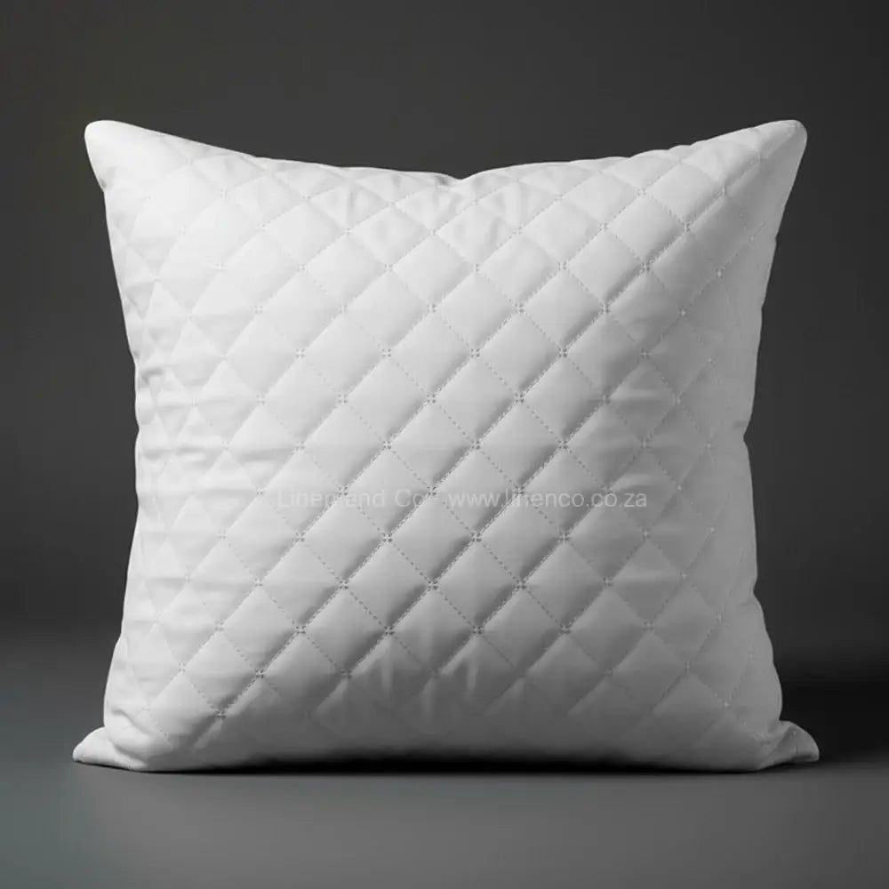 White continental quilted Wetsafe pillow protector with quilted texture and waterproof protection - Linen and Co