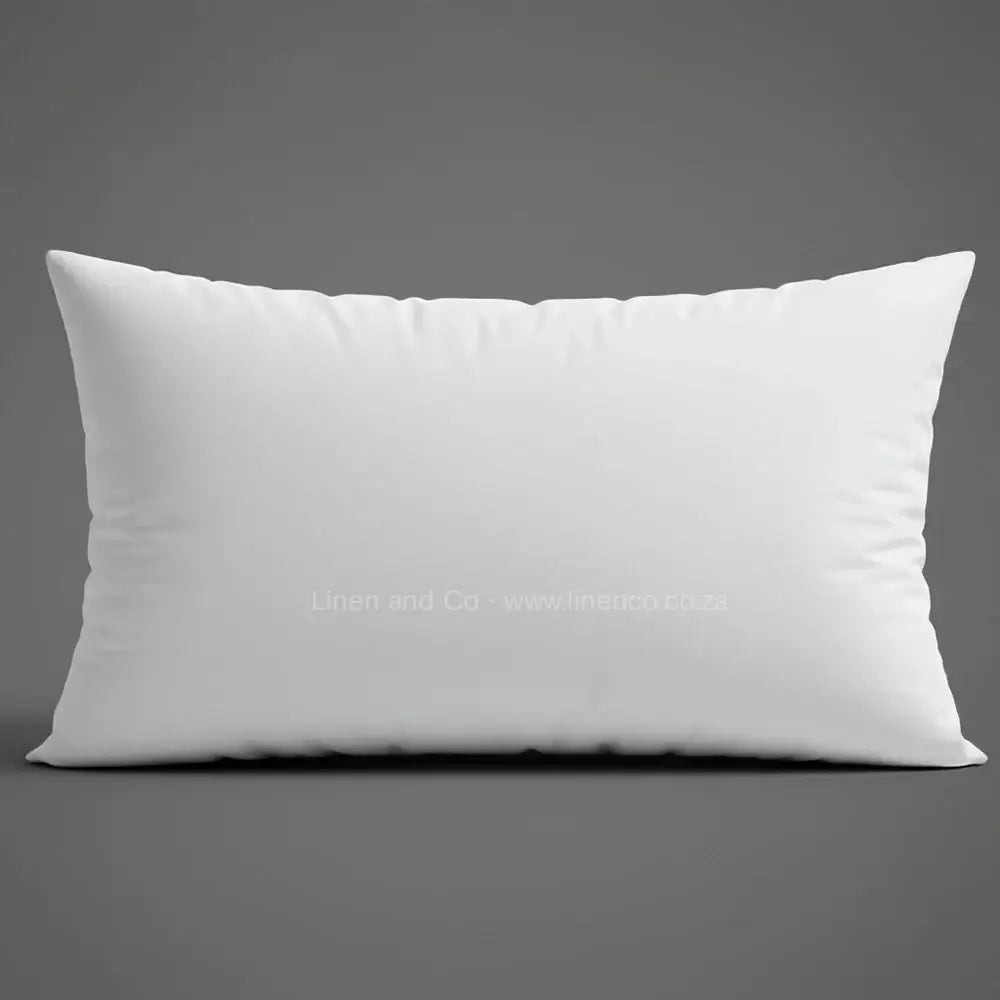 White goose down pillow from Linen and Co luxury hospitality collection, professional product photography showcasing premium pillow quality and comfort.