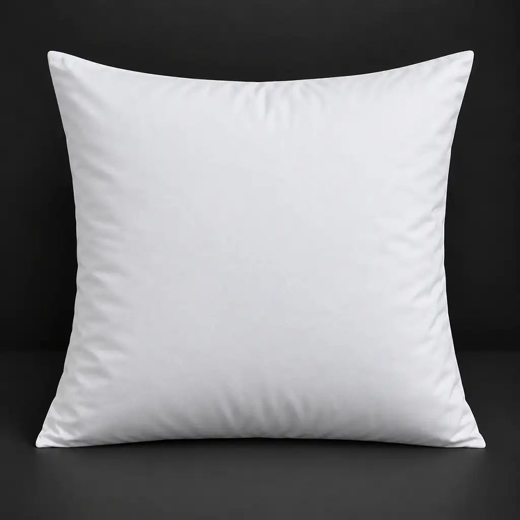 White plain 200TC 100% cotton percale continental pillowcase with no satin stitch border by Linen and Co