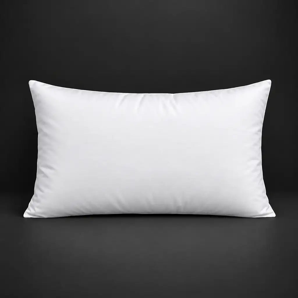 White plain Polycotton Percale 200TC for Standard and King sizes pillowcase with no satin stitch border by Linen and Co