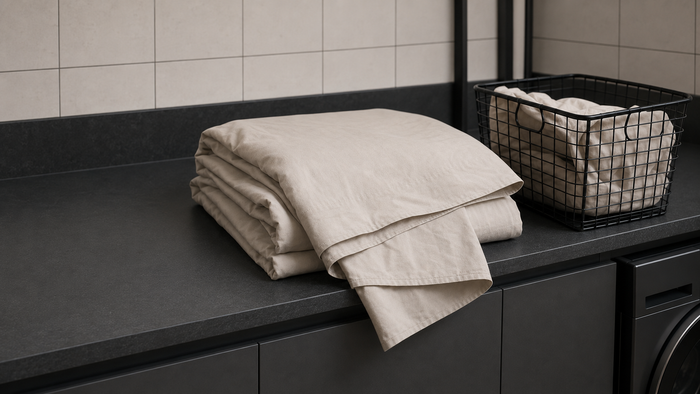 Care notes imagery for Limited Ready-Made 200TC Woven Cotton Duvet Cover Sets