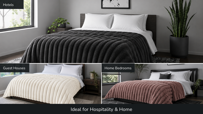 Ideal uses for Ribbed Faux Fur Blanket
