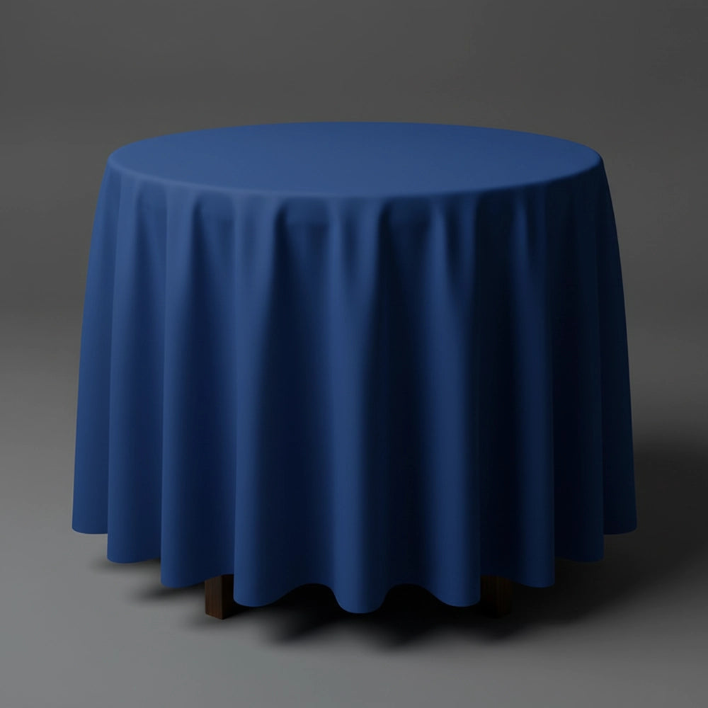 Royal blue round table cloth by Linen and Co - premium hospitality